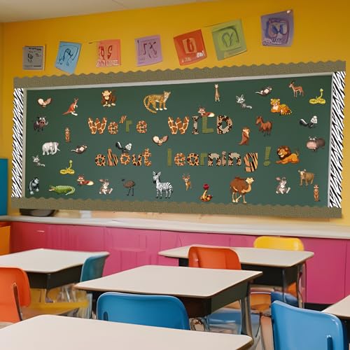 Containlol 118ft Bulletin Board Border Classroom Border, Forest Animal - style: Forest Animal