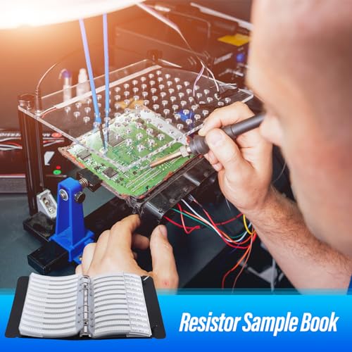 SMD 0402 Resistors Kit Bundle with 0402 Capacitors Assortment Folder- Sample Book Kit for Electronic Components.