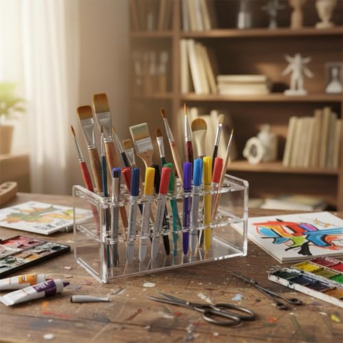 Clear Acrylic Test Tube Rack, 18-Hole 17mm Holder for 10ml 15ml Tubes - color: Clear - 18 Holes