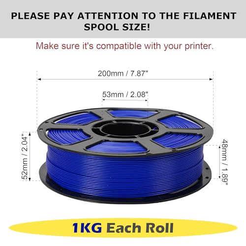 PLA+ Filament 1.75mm Bundle 6KG, 3D Printer PLA Plus Filament Set - color: Plus Red+yellow+klein Blue+green+orange+purple