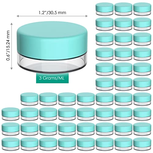 Sample Containers, Lip Balm Containers, Small, Blue Plastic, 3 Gram, 50PK - color: Blue, size: 50 Pack