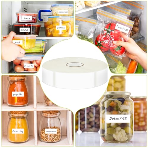 1200 Blank Removable Freezer Labels with Perforation Line for Easy Distribution and Use. Waterproof and Oil-Resistant, Suitable for Food Containers, Jars, and Kitchen Organization.(1 "x 3") - size: 1200 Pcs - 1 "x 3"