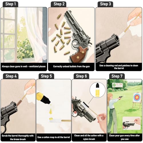 ELVO Gun Cleaning Kit 21-Piece Brass Set (.22 9mm .357 .38 .40 .45)