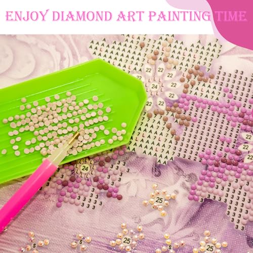 Affrolling 90 Pcs Diamond Art Tools, Drill Pens Trays Glue Clay - color: Multicolor