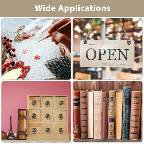 2 Styles Metal Brad Fasteners with Decorative Pull Rings, 40Pcs Mini Brads - color: Small+Large Bronze 40Pcs