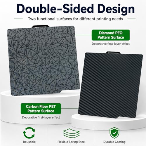 Tinytrees Build Plate for Bambu Lab P1S P2S A1 X1C X1 X1E P1P: Smooth PEI H1H Carbon PET PEO PEY Sheet Bed Plate P1S Build Plate for 3D Printing Hobbyist, 257 X 257mm - style: Smooth PEO+ Smooth PET