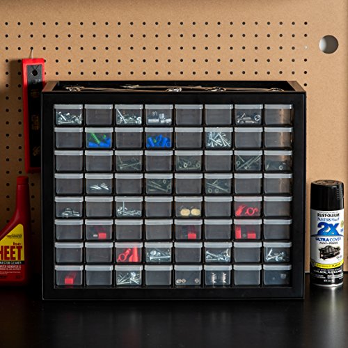 IRIS USA 64-Drawer Screw Organizer, Hardware Storage, Made in USA, Black - color: Black, size: 64 Drawer