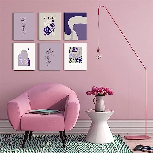 CHDITB Matisse Canvas Wall Decor Matisse Wall Art Set Of 6(8X10 Inches) Vintage Matisse Posters Flower Pictures, Abstract Floral Painting For Bedroom Living Room Dorm Gallery Girl Room Artwork - color: Matisse, size: 8x10 inches