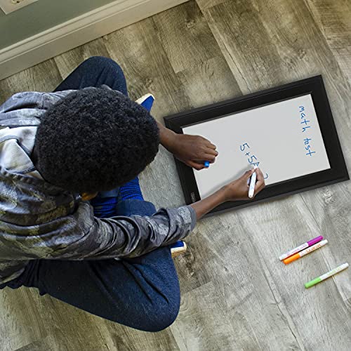 Quartet Magnetic Whiteboard, 11" x 17" Small White Board for Wall, Dry Erase Board for Kids, Perfect for Home Office & Home School Supplies, Dry Erase Marker, Magnets, Black Frame (79280) - size: 11"W x 17"H
