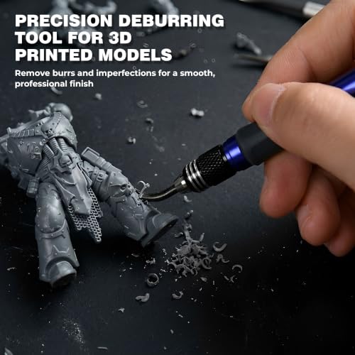 Deburring Tool 3D Printing Kit, Miniature Burr Remover for Plastic Models