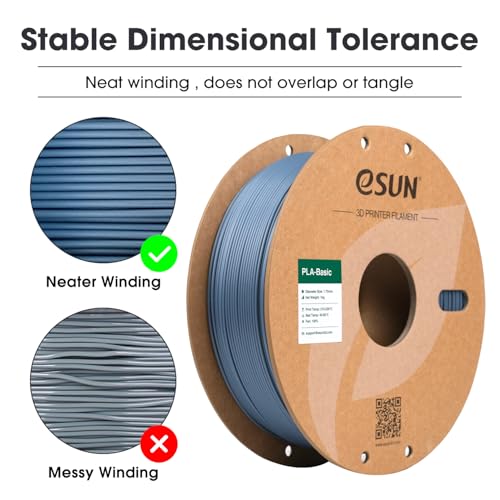 eSUN PLA Basic Filament 1.75mm 3D Printer Filament 1KG Grey - color: Grey, size: 1KG