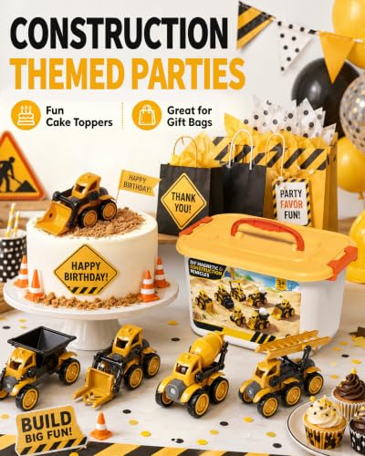 98-Piece Construction Vehicle STEM Building Kit for Kids Ages 5-8