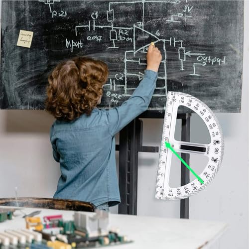 Math Ruler Magnetic Classroom Math Geometry Tool Set Enhances Classroom Learning, Easily Mounts to Blackboard Protractor Measuring Ruler Triangle Ruler, Tp4pc - size: Tp4pc