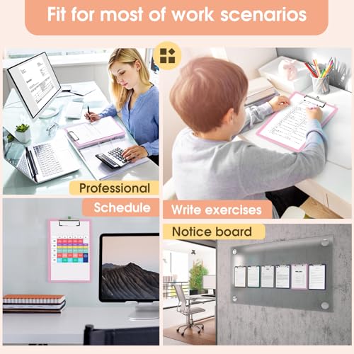 Plastic Clipboards, Orange 8.5x11 Clip Board - color: Orange