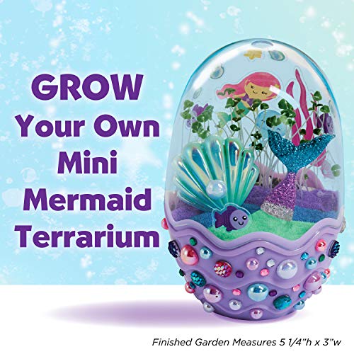 Creativity for Kids Mini Garden: Mermaid Terrarium Kit - Mermaid Gifts for Girls, Crafts and Toys, Stocking Stuffers for Kids (Ages 6+)