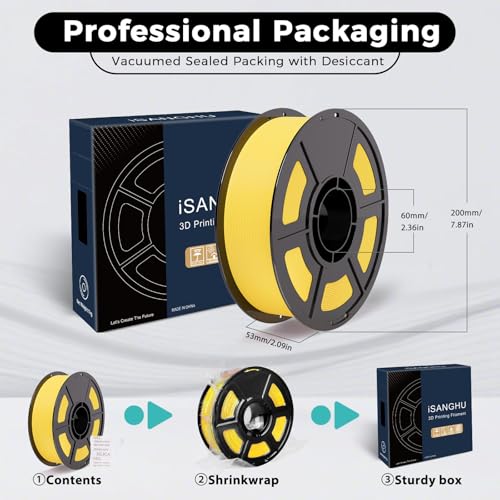 3D Printer Filament PLA Yellow 30-300mm/s for Bambu Lab AMS,AMS Lite - color: Yellow