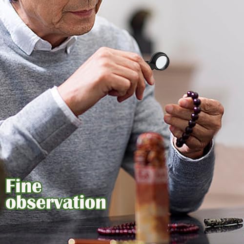 Rongon 30X 26MM Pocket Jewelers Loupe Folding Magnifying Glass (Black) - color: Black
