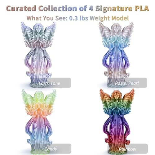 ZIRO Silky Fast Color Change PLA 4 Pack Bundle, Shiny Surface 1KG X 4 Spool - color: Silk Fast Color Change-4pack (Candy, Earth Tone, Pastel Pearl, Rainbow)