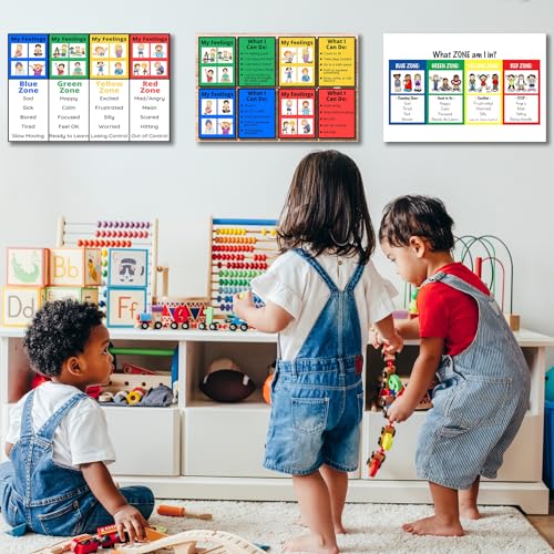 Zones of Self-Regulation Bulletin Board Set - 6 Pack Canvas Poster 8x12 In - size: 8 x 12 inches