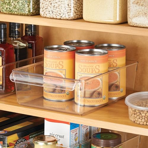 iDesign Fridge Storage Bin with Handle, Set of 4, Clear - style: Pack of 4
