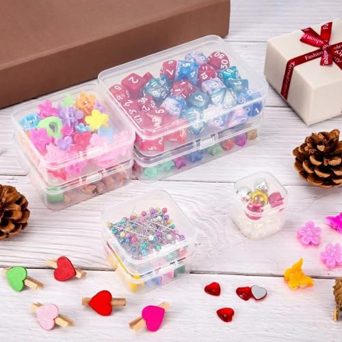 SATINIOR 24 Pcs Small Clear Plastic Container Box, 3.3 x 3.3 x 1.2 in - size: 3.3 x 3.3 x 1.2 in