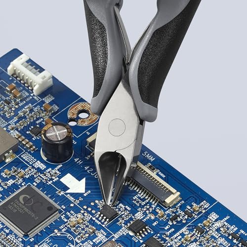 KNIPEX Tools 77 42 130 ESD Electronics Diagonal Cutters, ESD Handles, 5-1/4"