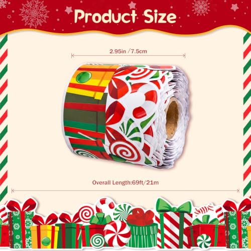 69 Feet Christmas Candy Gift Box Bulletin Board Border Trim, Candy Xmas Present Border Roll, Holiday Classroom Decor for Bulletin Board, Whiteboard, Door, Christmas Party Decorations - color: Christmas Candy Gift Box