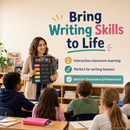 Writing Strategy Posters Set of 6, ELA Classroom Must Haves, 11x16 - color: Writing