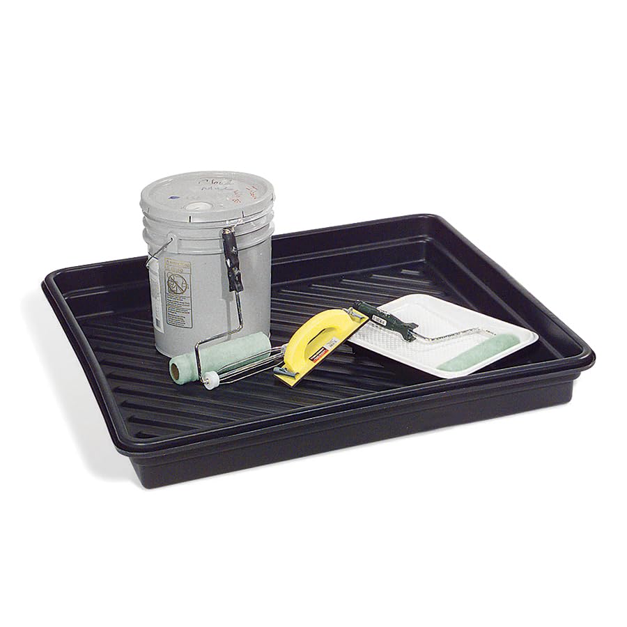 PIG Utility Containment Tray | Rim to Rim Dimensions 40" W x 40" L x 5" H | Interior Bottom Dimensions 36" L x 36" W | 26.92 Gallon Sump Capacity | PMB30614
