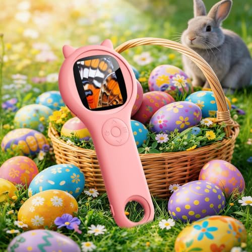 Kids Microscope, 500X Digital Magnifying Glass, Explore STEM Toy, Pink - color: Pink, size: 1 Pcs