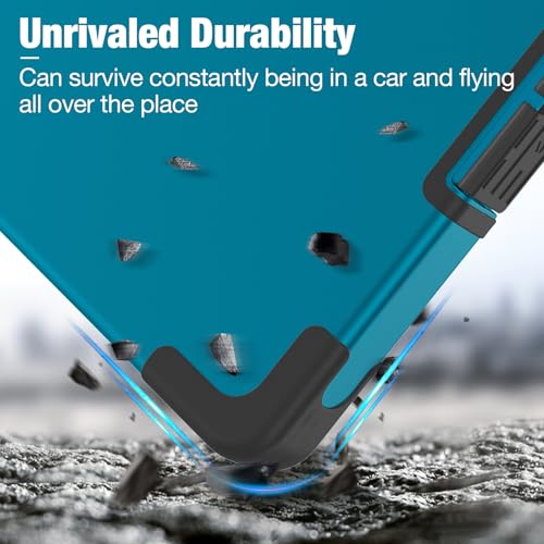 Sooez Toughest Clipboard with Storage, Clip Boards 8.5x11 with Pen Pouch - color: Grey Blue