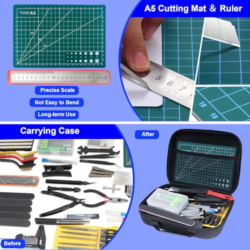3D Printer Tool Kit, 202 Pcs 3D Printer Accessories Includes Deburring Tool, Removal Tools, Digital Caliper, Cutting Mat, Carrying Case, 3D Printing Tool Kit for Finishing, 3D Print Removing, Cleaning