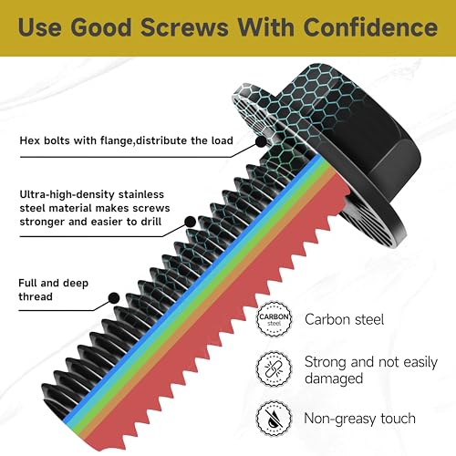 Mywish 830Pcs M6 M8 M10 Flange Metric Bolt Assortment Kit, Grade 10.9 Alloy Steel Black Oxide Nuts and Bolts, Flat/Spring Washers - color: Black, size: 830Pcs M6 M8 M10