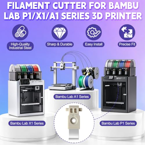 2Pack 0.4MM Hotend Kit for Bambu Lab P1S/P1P, Integration P1S Hotend with Fan, High Speed Printing P1S Extruder Heating Block P1S Hot End and Filament Cutter Blade for Bambu Lab P1 Series 3D Printers - size: P1S Hotend Kit-11