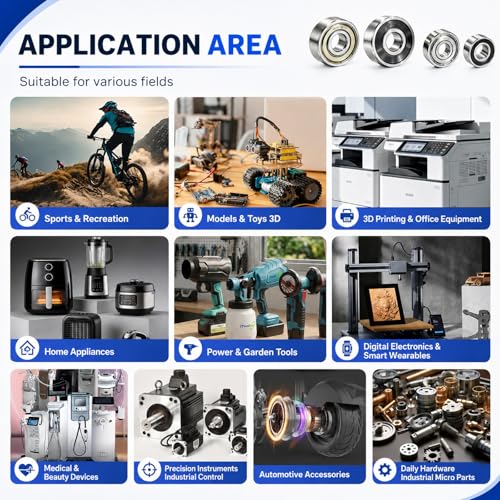 52 PCS Ball Bearings Assortment Kit, Small Deep Groove Bearing