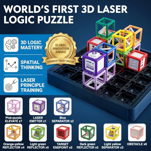 2026 New Laser Maze Reasoning Game, STEM Toys for Boys Ages 8-13