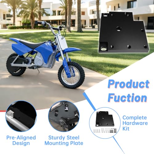 Motor Adapter Plate Set Fit for Razor MX350, MX450 & Pocket Mod Upgrade(Black) - color: Black