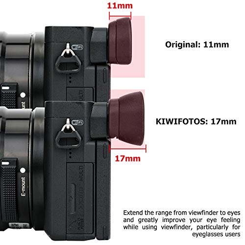 Kiwifotos FDA-EP17 Viewfinder Eyecup Eyepiece for Sony A6400 A6500 A6600 - size: Sony FDA-EP17 Replacement