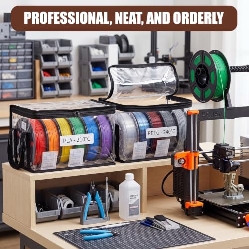 Dansydaisy 2 Pack 3D Printer Filament Storage Box Holds up to 12 Rolls