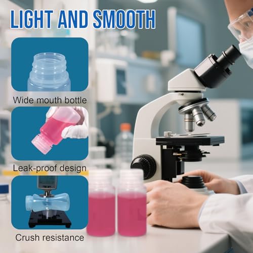 12 Pack 2oz Plastic Bottles with Lids - Wide Mouth BPA-Free Leak-Proof Sample Containers for Lab Reagents, Pills, Cosmetics, Travel Toiletries & Essential Oils Storage (Transparent, 2OZ/60ML) - size: 60ML