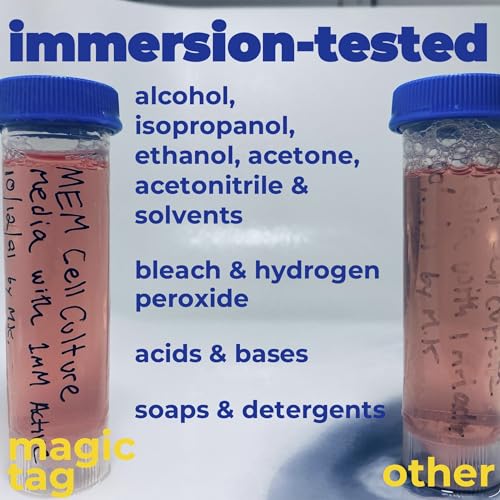 ALCOHOL & CHEMICAL RESISTANT, UV-Proof, Fine Point (3 Pack) | Universal Lab, Industrial, Professional Labeling on Glass, Plastic, Metal & Wet Surfaces