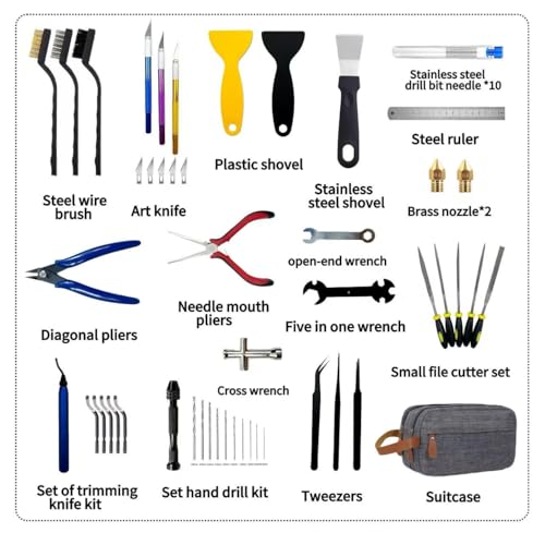 3D Printer Tools Kit,58 PCS 3D Printing Accessory Tools Kit - style: 58 PCS 3D Printer Tools Kit