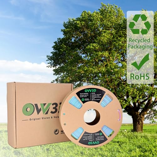 OVV3D PLA Filament 1.75mm, Matte Macaron PLA 3D Printer Filament,Dual Color PLA Sky Blue and Purple, +/-0.02mm 1kg - color: Dual-color Matte Sky Blue+ Purple