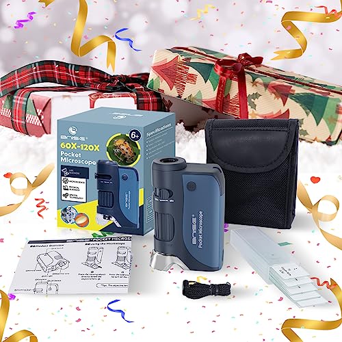 Pocket Microscope for Kids 60X-120X Handheld Science Learning Toy