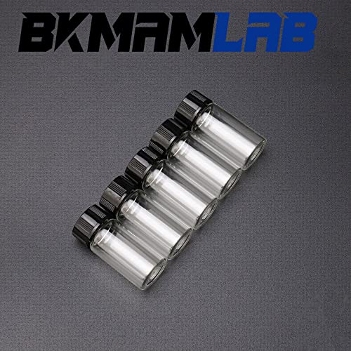 5ml Clear Small Glass Vials 100pcs with Screw Caps(100pcs) - color: Clear, size: 5ml 100pcs