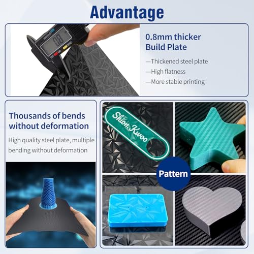 310x325mm K2 Pro Build Plate Double Sided Smooth PET PEO Sheet - size: 310x325mm