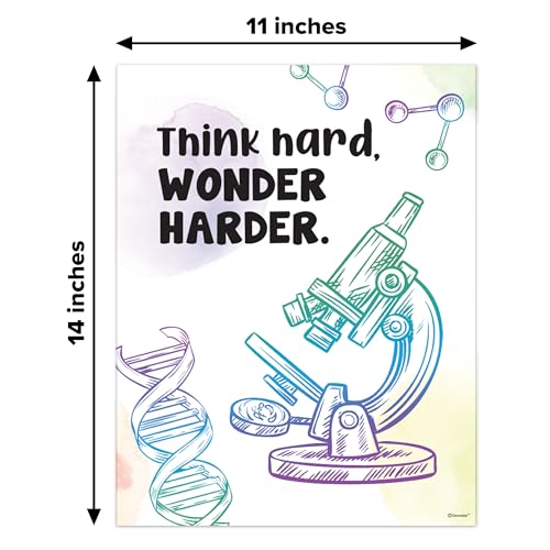 Decorably 12 Pun Chemistry Apparatus Science Posters for Classroom, 11x14in - size: 11 x 14 in