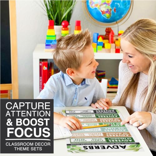 Parts of Speech Posters for Classroom Must Haves, 12 Grammar Posters - color: Farmhouse Classic