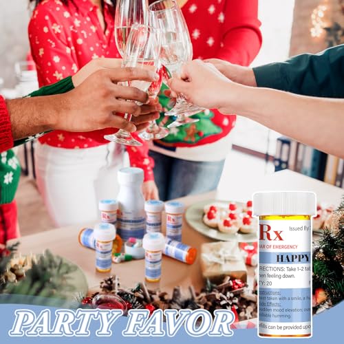 Kigeli 60 Pcs Happy Pill Stickers Medication Bottle Labels Pharmacy Gifts - style: Happy Pill