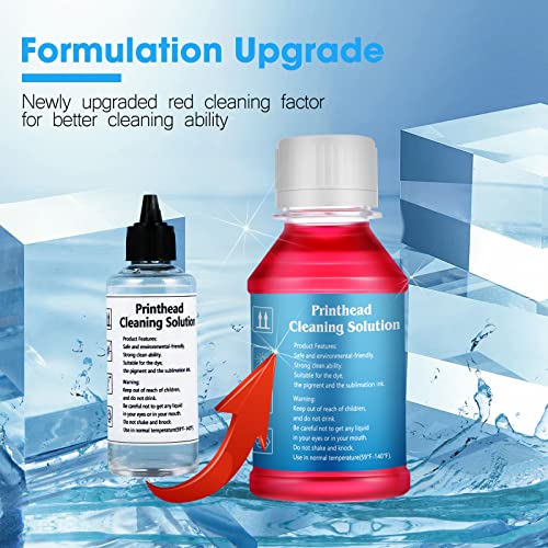 Printhead Cleaning Kit Printer Flush Kit for Epson ET-2850 ET-2800 ET-2803 ET-2760 ET-2720 ET-3850 ET-15000 ET-2750 ET-4800 2400 WF-7720 WF-7710 WF-7210 WF-7610 WF-3640 Printer Nozzle Cleaner